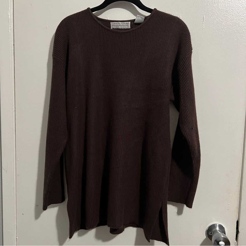 brown longsleeve knit